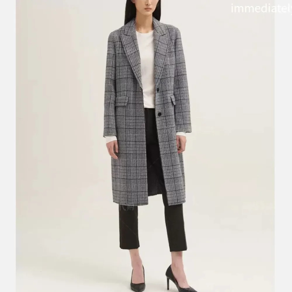 THEORY WESTON PLAID Wool Blend  Jacket